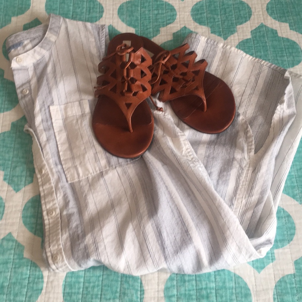 Blue and white striped Merona top